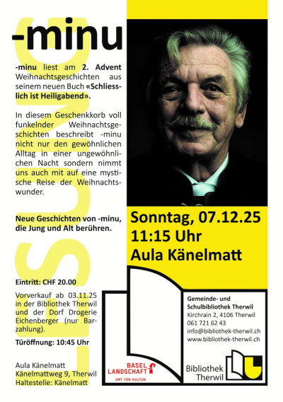 Lesung -minu 'Schliesslich ist Heiligabend'