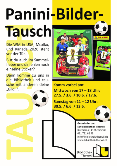 Panini-Bilder-Tausch in der Bibliothek Panini-Bilder-Tausch in der Bibliothek