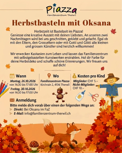 Herbstbasteln im Familienzentrum Piazza