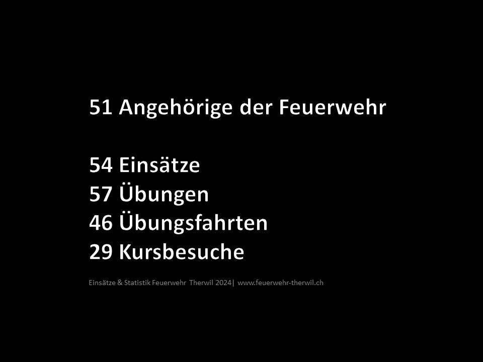 Aufstellung Einsätze & Übungen